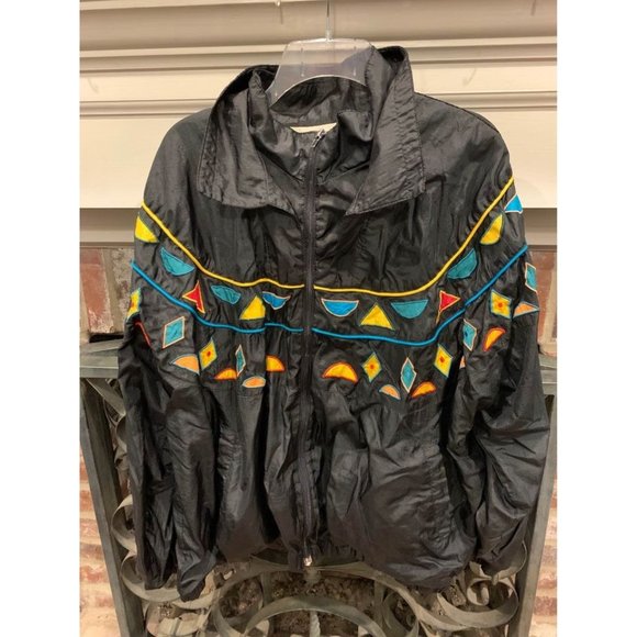 Vintage 80’s Sports Accent windbreaker jacket, women’s 2X (bin O) - Picture 1 of 6